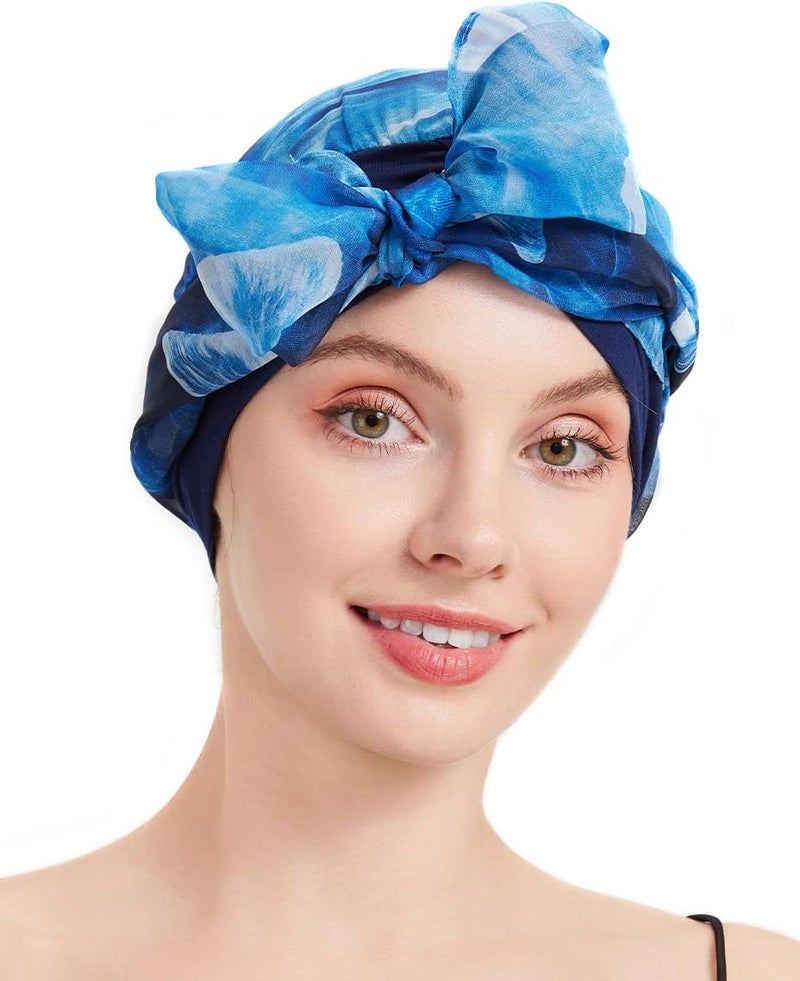 FADACHY Chemo Headwear for Women Full Coverage Head Scarf Hair Wrap Head Covering for Cancer Chemotherapy Patients, Hair Loss - Image 1